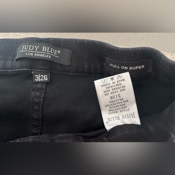 Judy Blue Black High Rise Super Flare Denim Pull On Stretch Size 3 / 26 - Picture 10 of 10